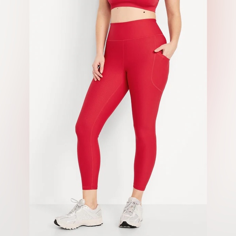 Old Navy High-Waisted PowerSoft Rib Pocket Leggings - NWT